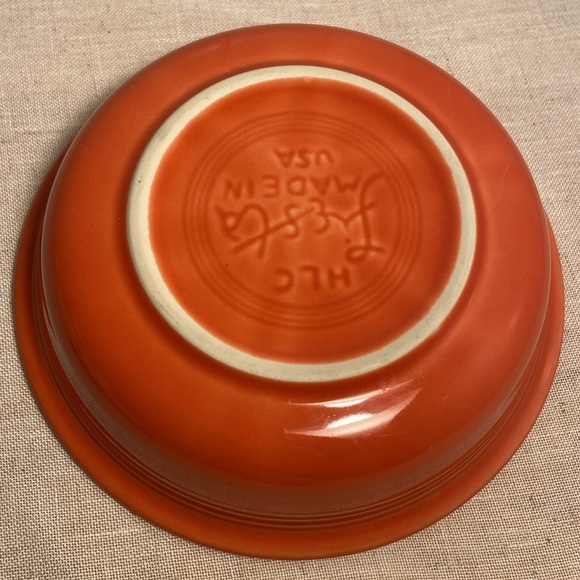 Vintage HLC Fiesta Bowl 6.5 in Soup cereal bowl Homer Laughlin China USA orange - Picture 14 of 16